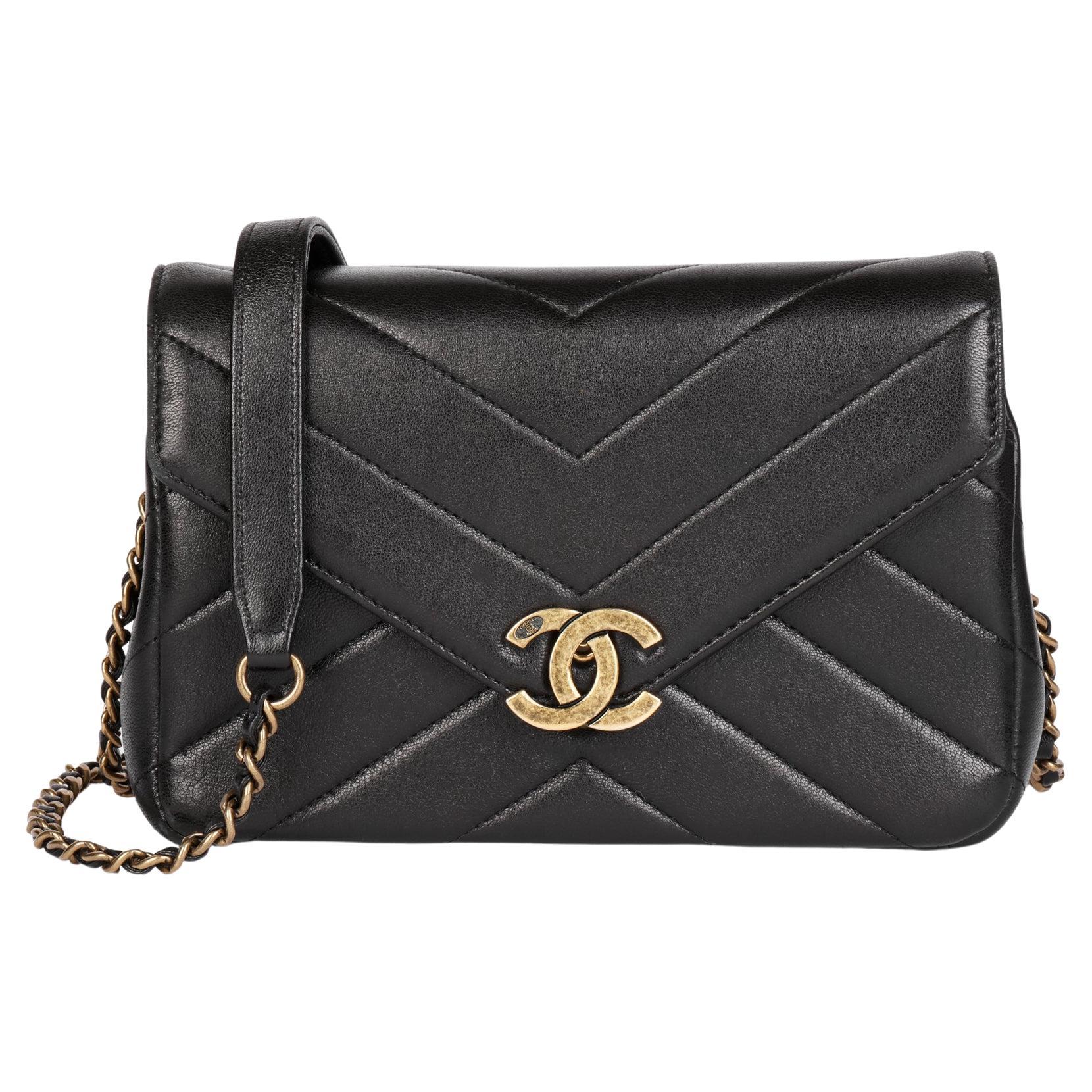 CHANEL Diana Chain Flap Shoulder Bag Black Quilted Purse Lambskin at 1stDibs
