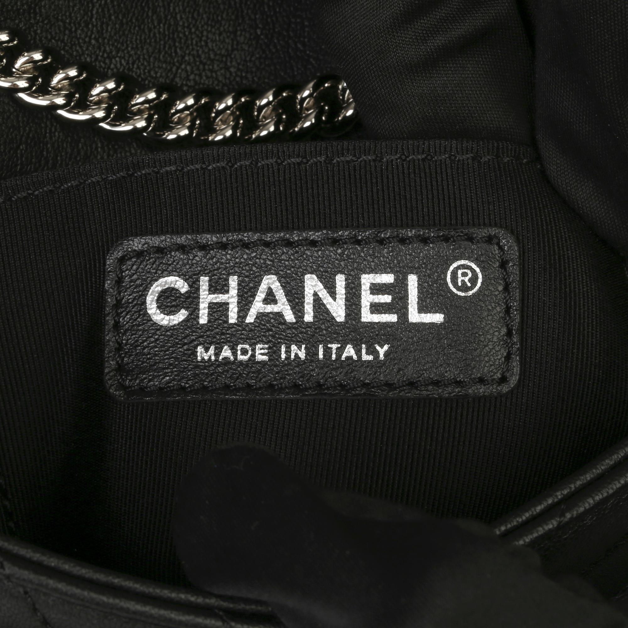 Chanel Black Chevron Quilted Lambskin Mini Flap Bag 6