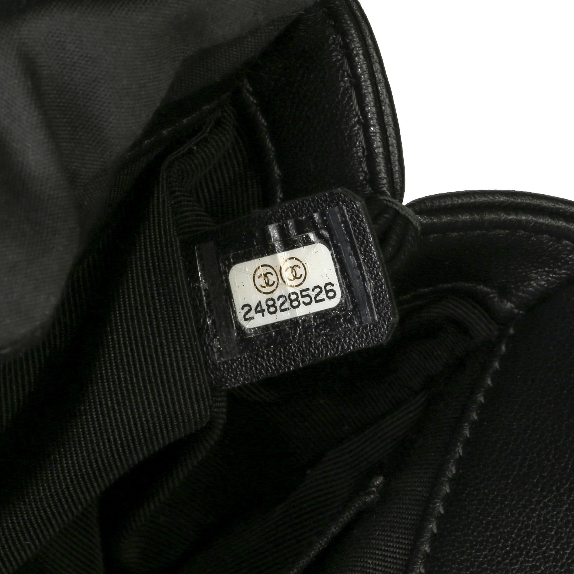 Chanel Black Chevron Quilted Lambskin Mini Flap Bag 5