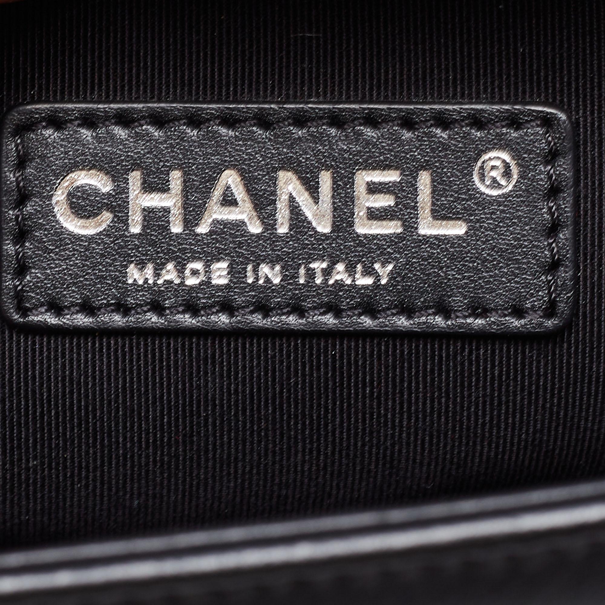 Chanel Black Chevron Quilted Leather New Medium Boy Flap Bag 9