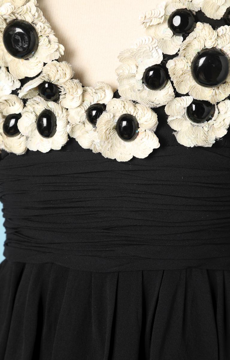Vestido negro de gasa Chanel en Excelente Estado en Saint-Ouen-Sur-Seine, FR
