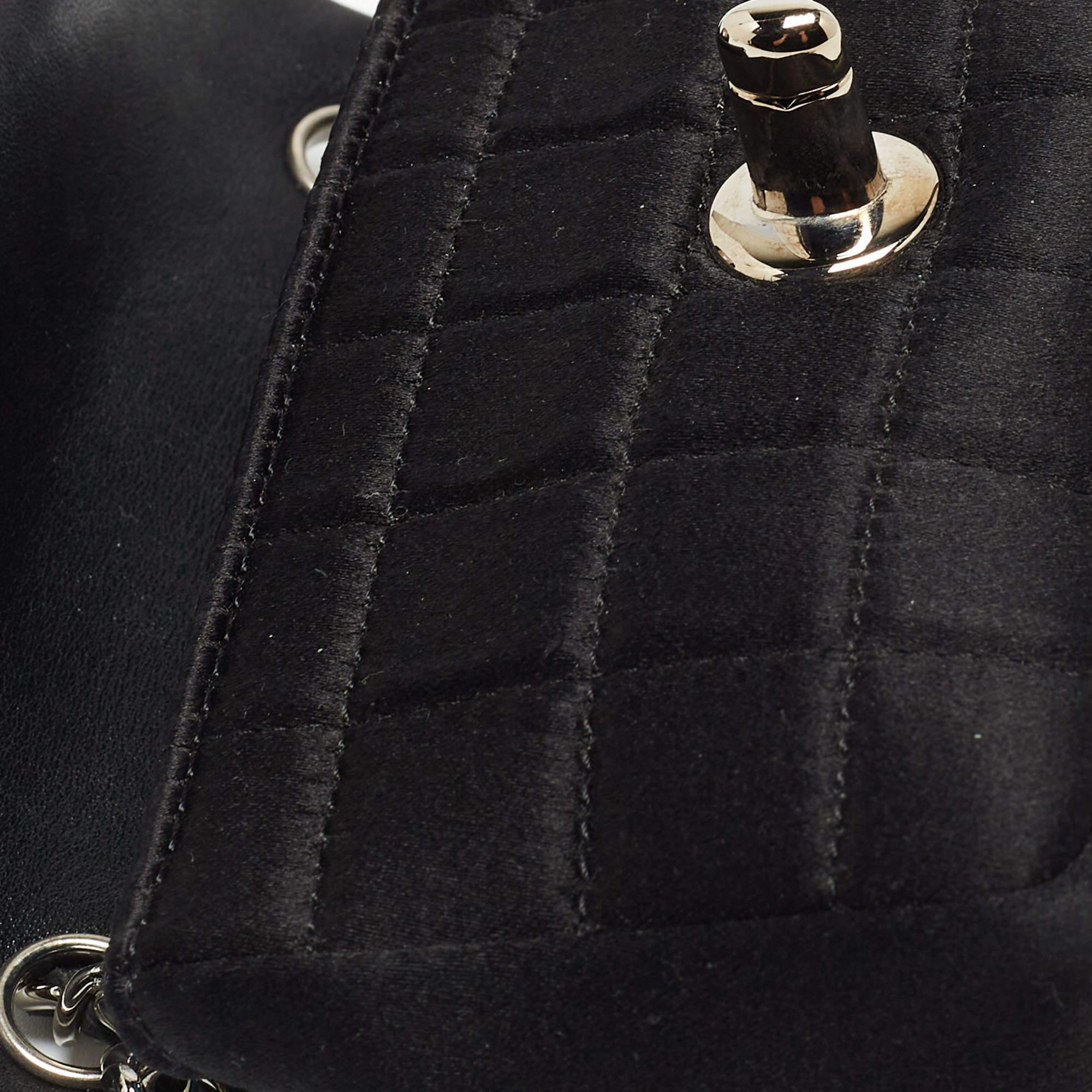 Chanel Black Choco Quilted Satin Extra Mini Lipstick Charm Bag 3