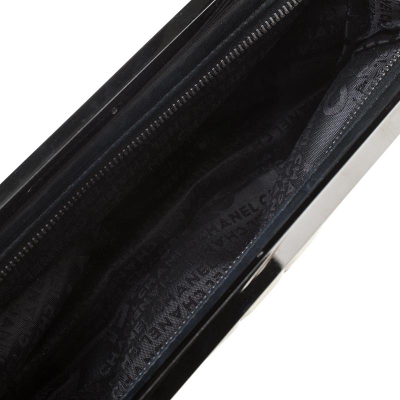 Chanel Black Chocolate Bar Leather Multi-Chain Clutch 6