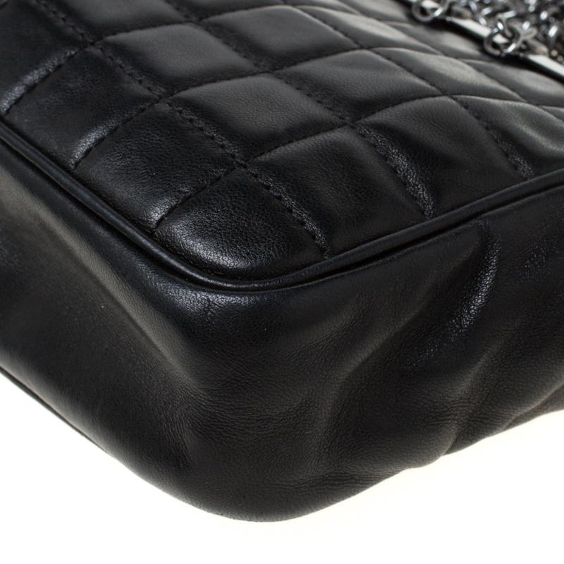 Chanel Black Chocolate Bar Leather Multi-Chain Clutch 2