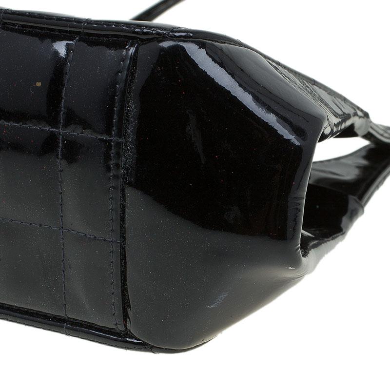 Chanel Black Chocolate Bar Patent Leather Kisslock Shoulder Bag 7
