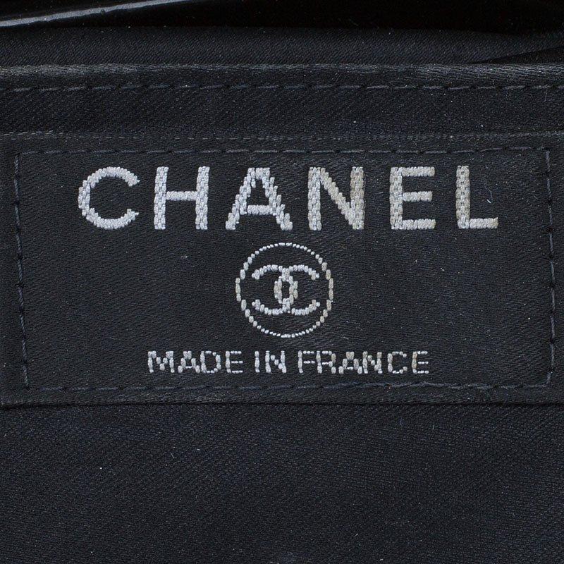 Chanel Black Chocolate Bar Patent Leather Kisslock Shoulder Bag 5