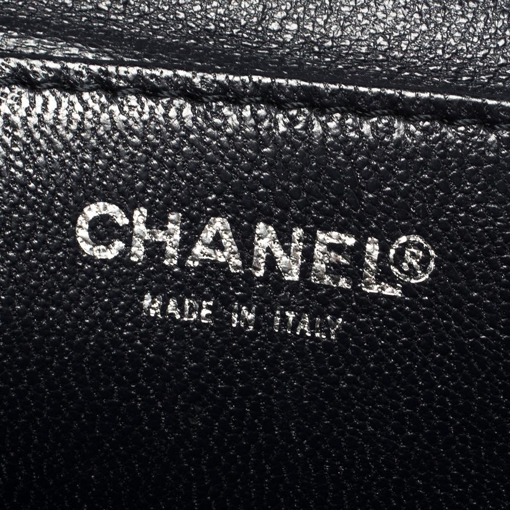 Chanel Black Chocolate Bar Quilted Denim CC Flap Chain Bag 2