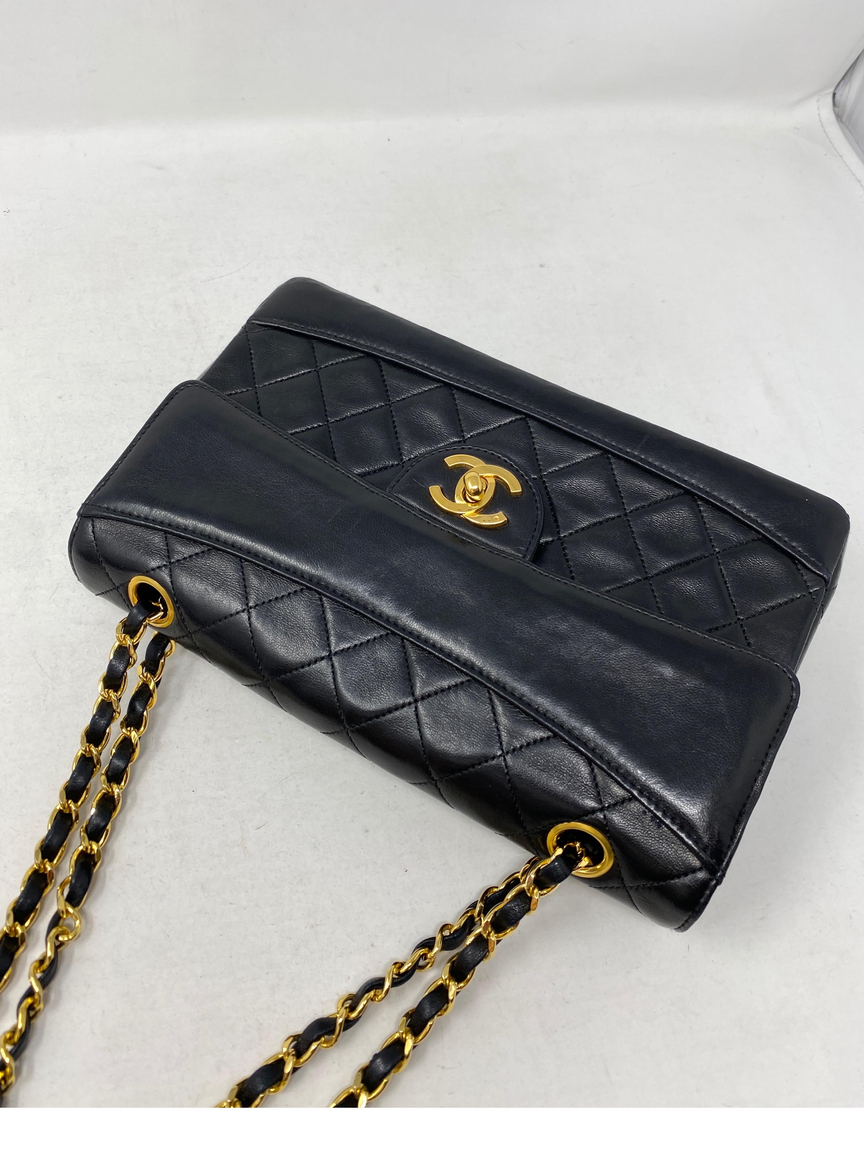 Chanel Schwarz Classic Flap mit Brieftasche Tasche 9