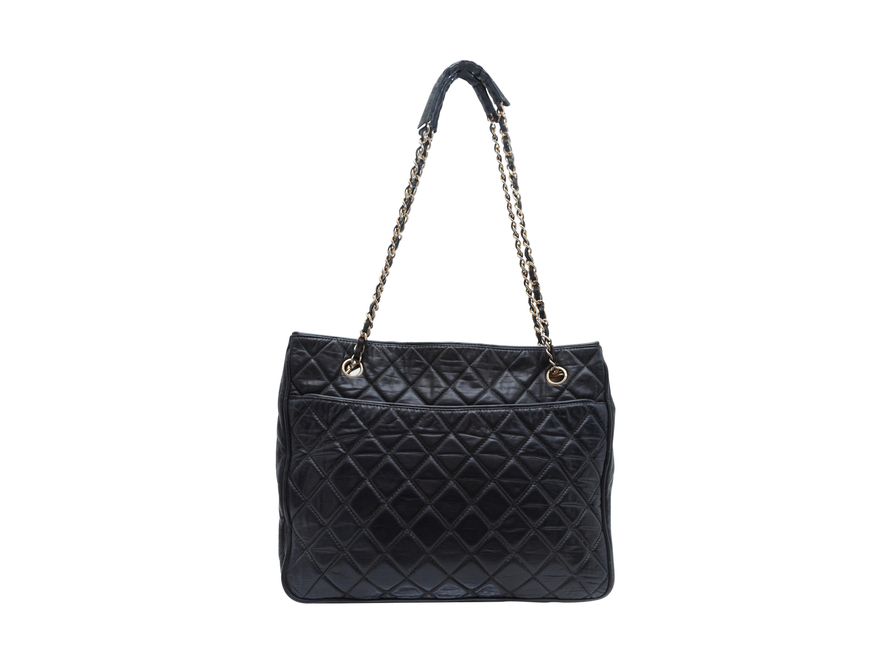 Women's Chanel Black Classic Quilted Tote Bag