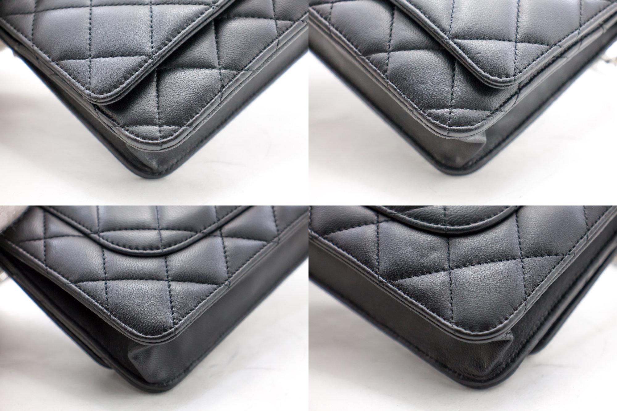 CHANEL Black Classic WOC Wallet On Chain Shoulder Crossbody Bag In Good Condition In Takamatsu-shi, JP