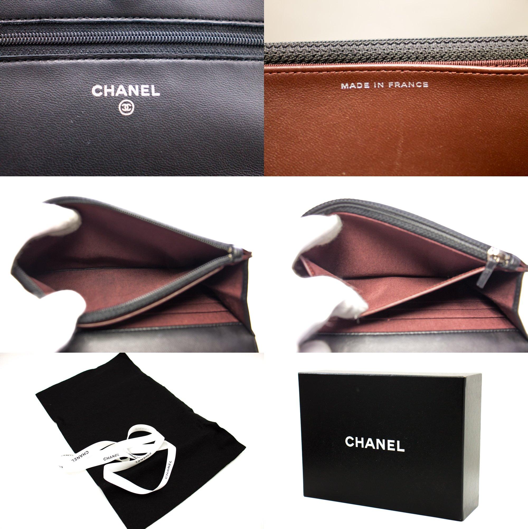 CHANEL Black Classic WOC Wallet On Chain Shoulder Crossbody Bag 1
