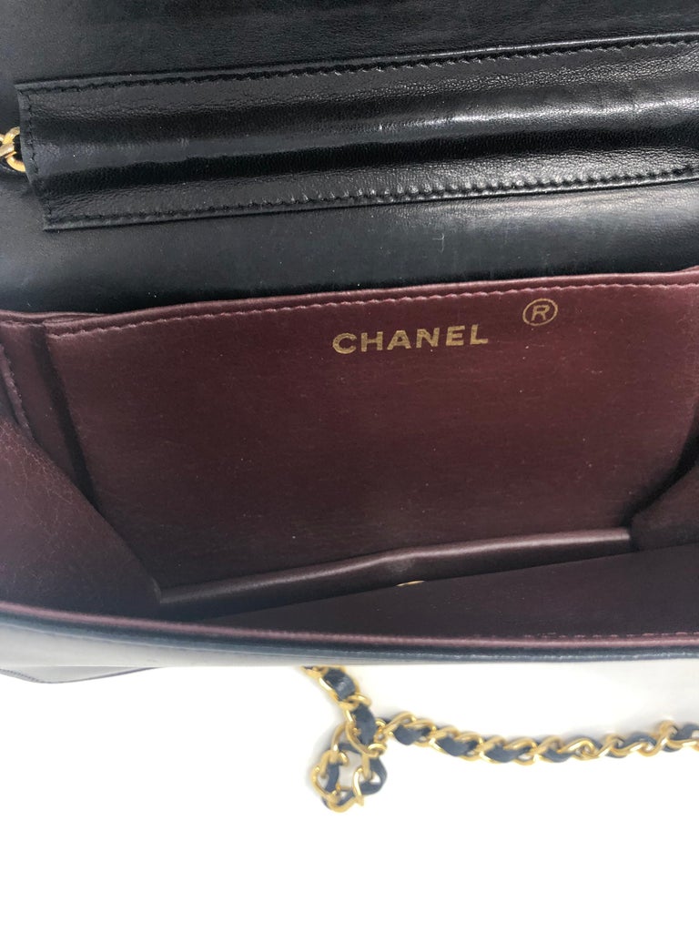 Chanel Black Clutch/ Evening Bag at 1stDibs