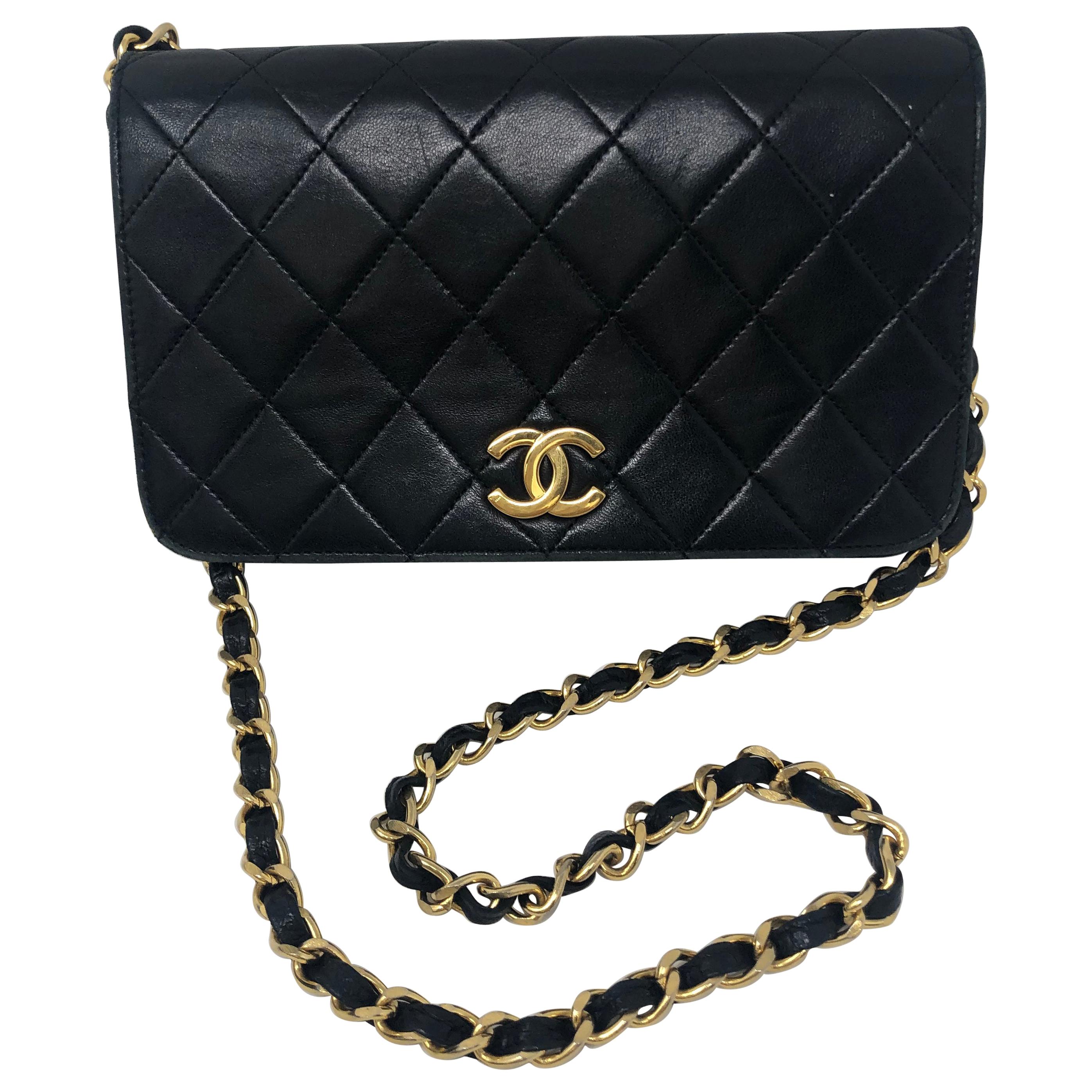 Chanel Black Clutch/ Evening Bag at 1stDibs