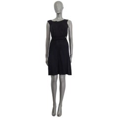 CHANEL black cotton 2011 11P SLEEVELESS KNIT Dress 36 XS