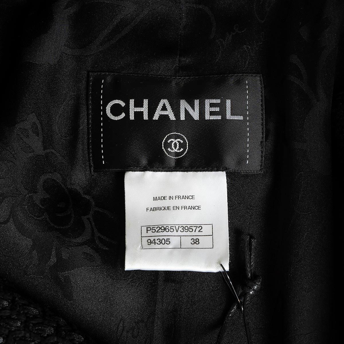 CHANEL black cotton 2016 16C SEOUL DOUBLE BREASTED Coat Jacket 38 S For Sale 5
