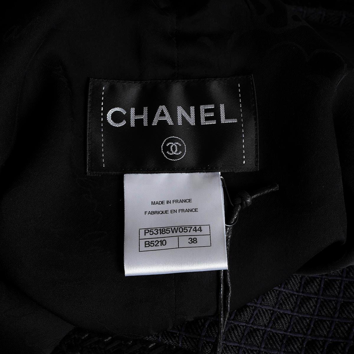 CHANEL black cotton 2016 16C SEOUL DOUBLE BREASTED PANT Suit 38 S 7