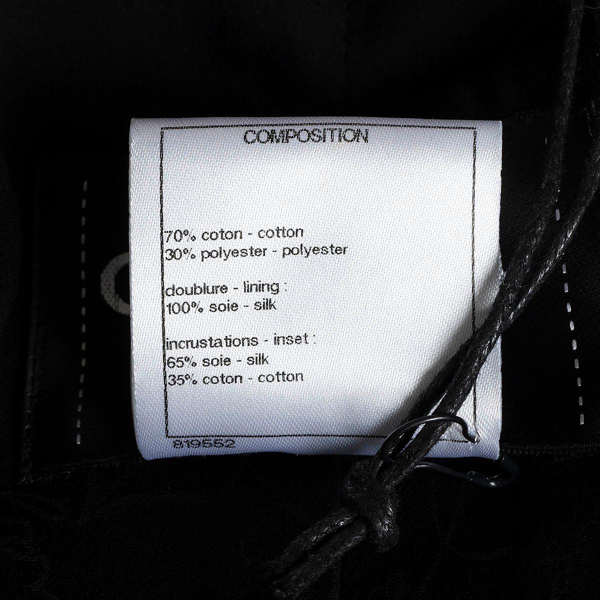 CHANEL black cotton 2016 16C SEOUL DOUBLE BREASTED PANT Suit 38 S 8