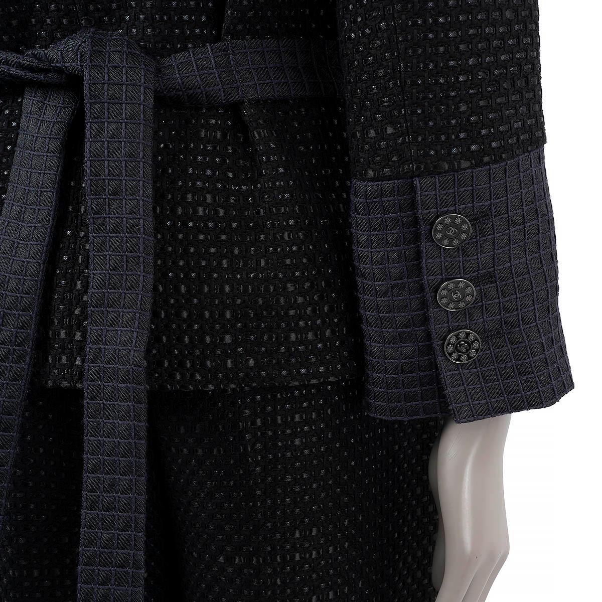 CHANEL black cotton 2016 16C SEOUL DOUBLE BREASTED PANT Suit 38 S 4