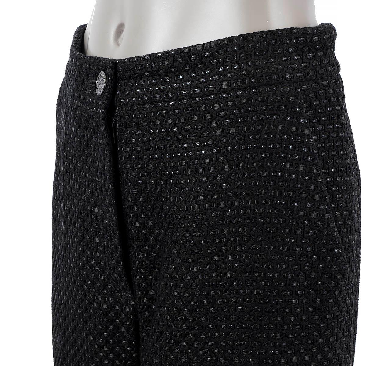 CHANEL black cotton 2016 16C SEOUL DOUBLE BREASTED PANT Suit 38 S 5