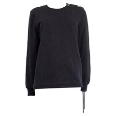CHANEL schwarzes Baumwollpullover 2018 CAMELIA Sweatshirt Pullover 38 S