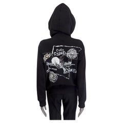 CHANEL cotone nero 2020 COCO GRAFFITI SEQUIN HOODIE Cardigan Maglione L.L.A.