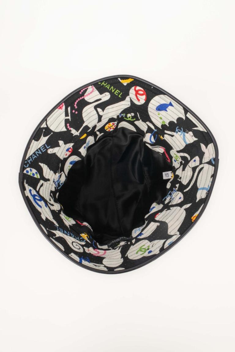 Chanel Black Cotton Bucket Hat, 2007 For Sale 1
