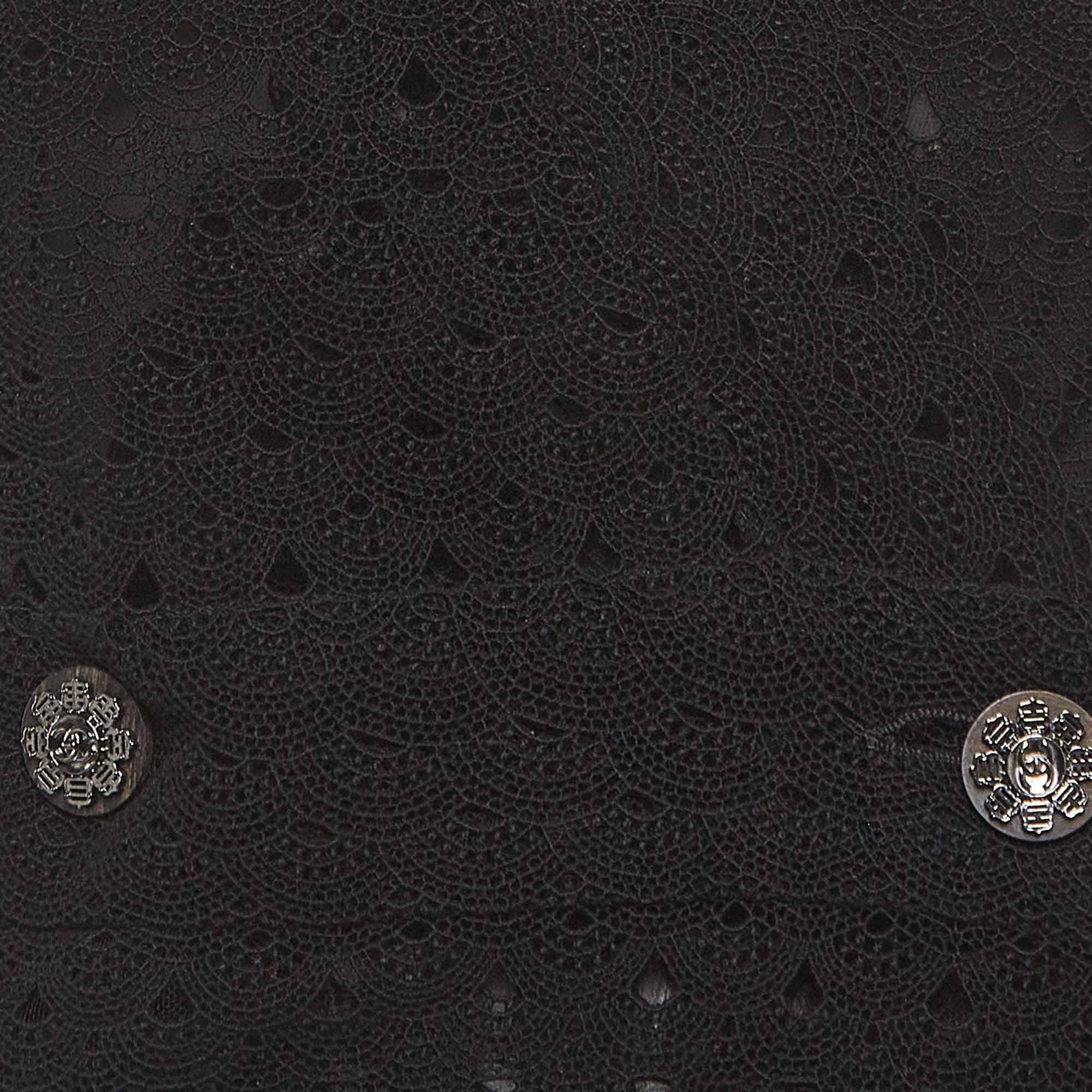 Women's Chanel Black Cotton Crochet Semi Sheer Buttoned Wrap Dress M