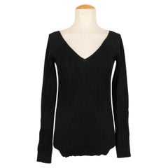 Used Chanel Black Cotton Long-sleeved Top