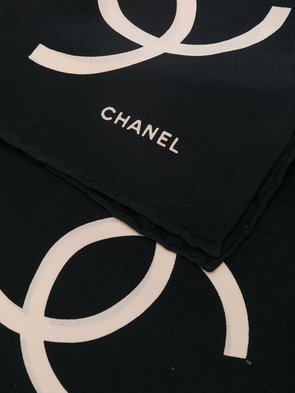 Chanel Black and Cream CC Logo Handkerchief at 1stDibs | chanel ...