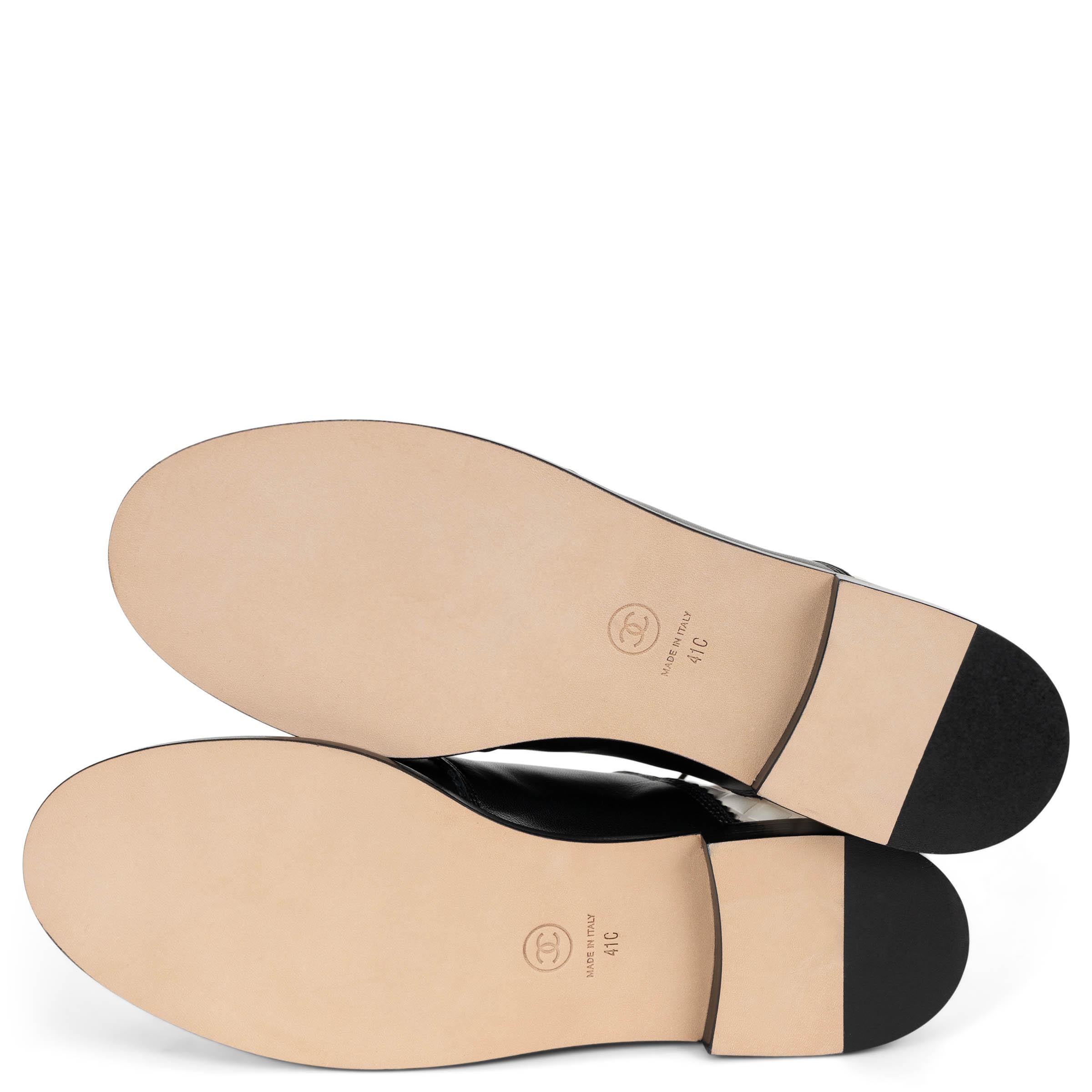 CHANEL cuir noir et crème 18A HAMBURG DERBY Chaussures 41 fit 40 en vente 5