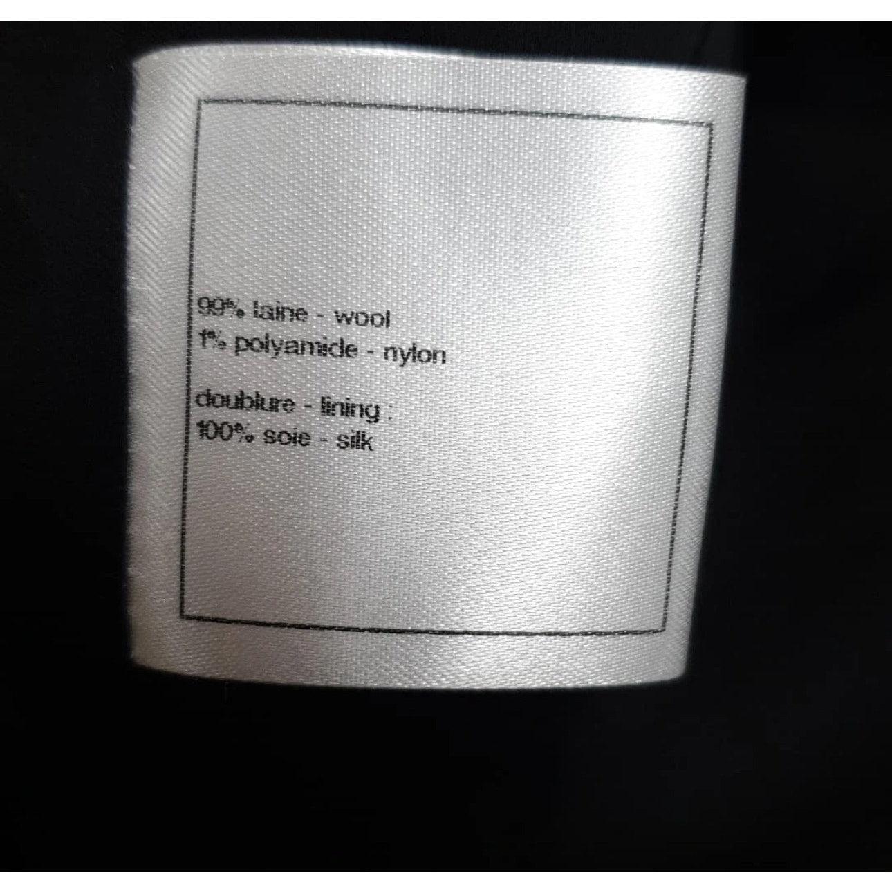 Chanel Schwarz Krepp Zip Front Midi Kleid Sz.38 3