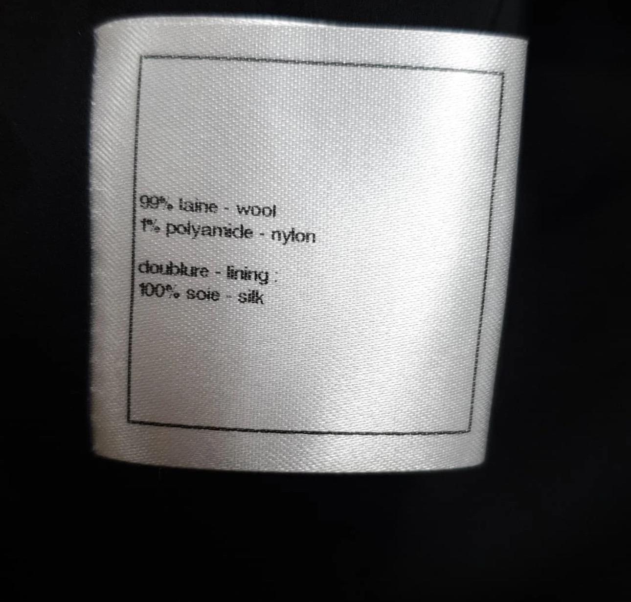 Chanel - Vestito midi in crepe nero con zip frontale - sz.38 in vendita 2