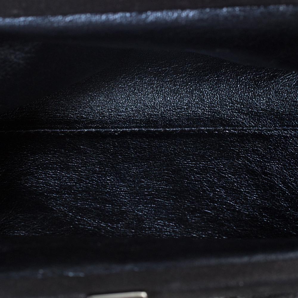 Chanel Black Crinkled Leather Monte Carlo Clutch 3