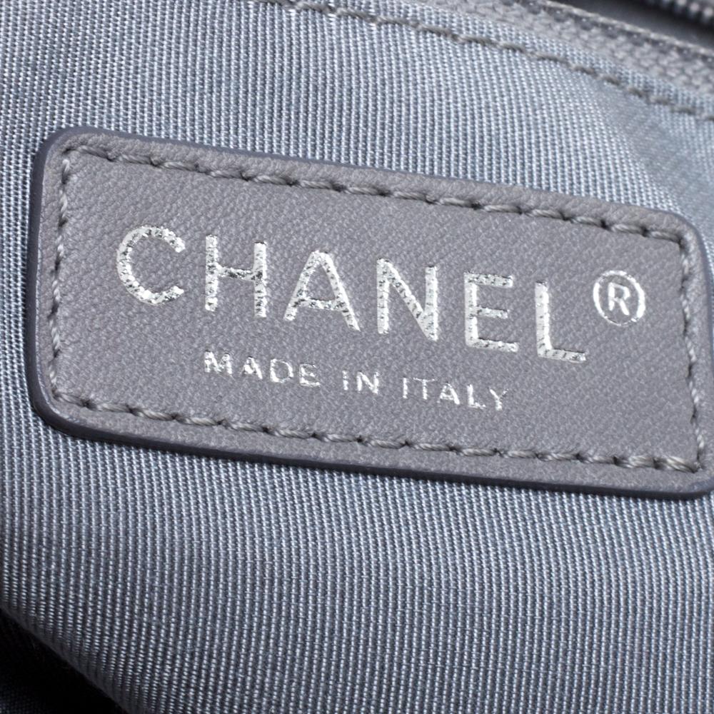 Chanel Black Crinkled Nylon CC Flap Chain Bag 4