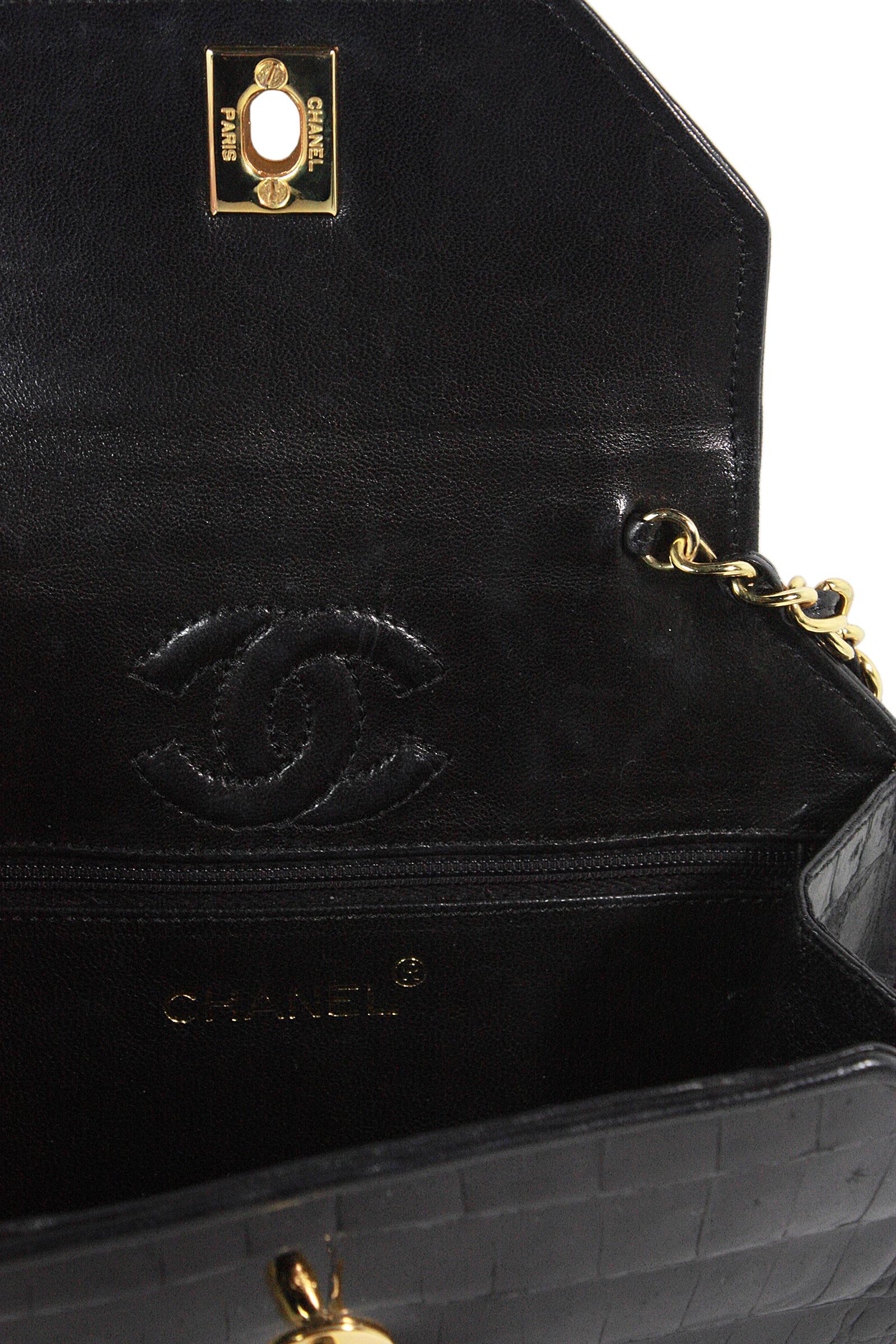 Chanel Black Crocodile Crossbody Bag 4