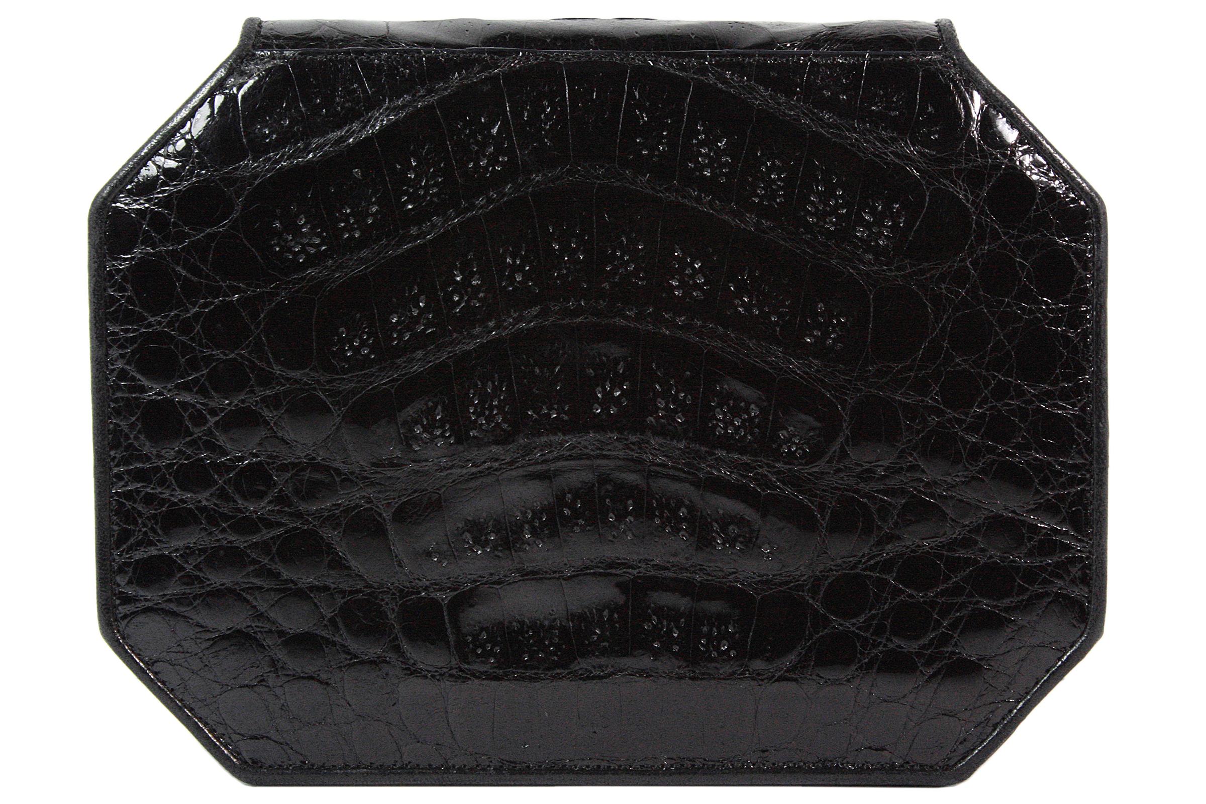 Chanel Black Crocodile Crossbody Bag 1