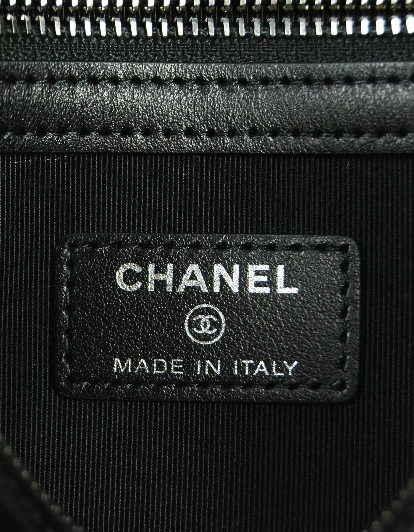 Men's Chanel Black Crocodile Embossed Gabrielle O-Case Wristlet Pouch/ Clutch Bag