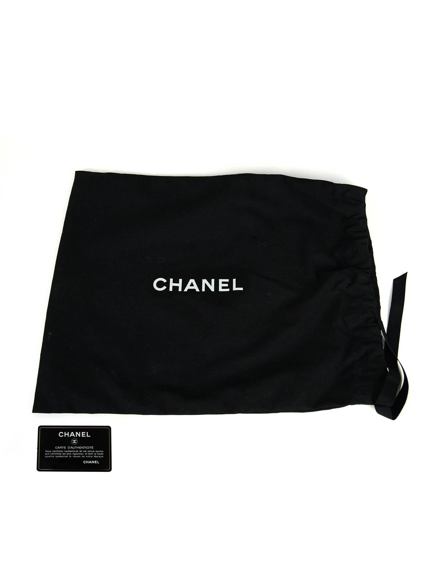 Chanel Black Crocodile Embossed Gabrielle O-Case Wristlet Pouch/ Clutch Bag 3