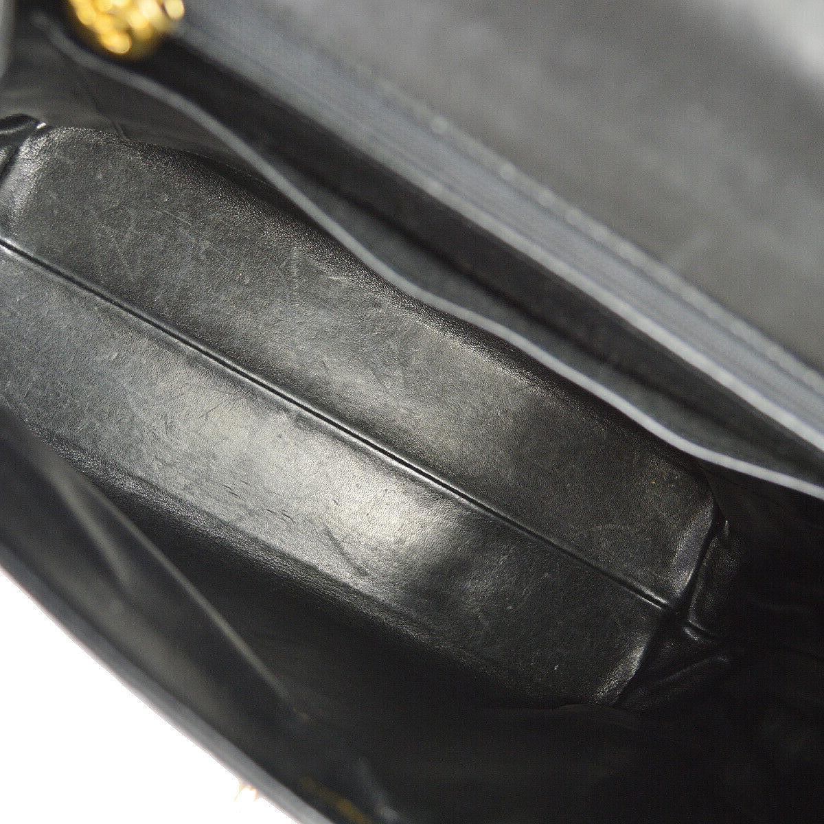 Chanel Black Crocodile Exotic Leather Gold Evening Kelly Top Handle Satchel Bag 2