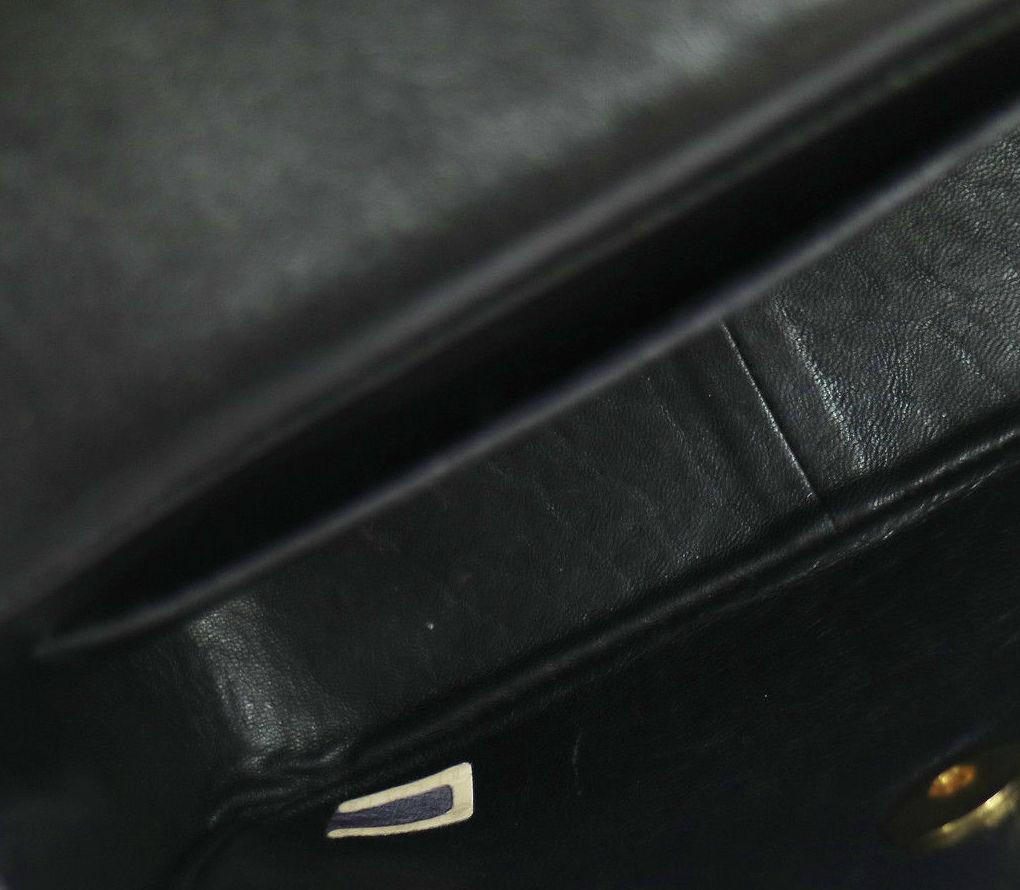 Chanel Black Crocodile Exotic Leather Gold Evening  Small Shoulder Flap Bag 3