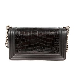 Chanel Black Crocodile Medium Boy Bag