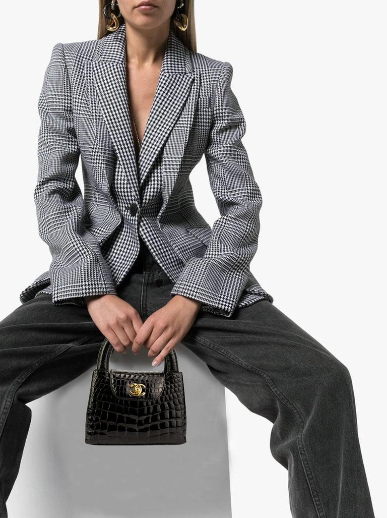 Chanel Vintage Mini Minuadiére Kelly Top Handle Bag