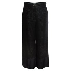 Chanel, black cropped pantalon