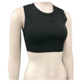 Chanel Black Cropped Top For Sale at 1stDibs  vintage chanel crop top, chanel  black top, black chanel crop top