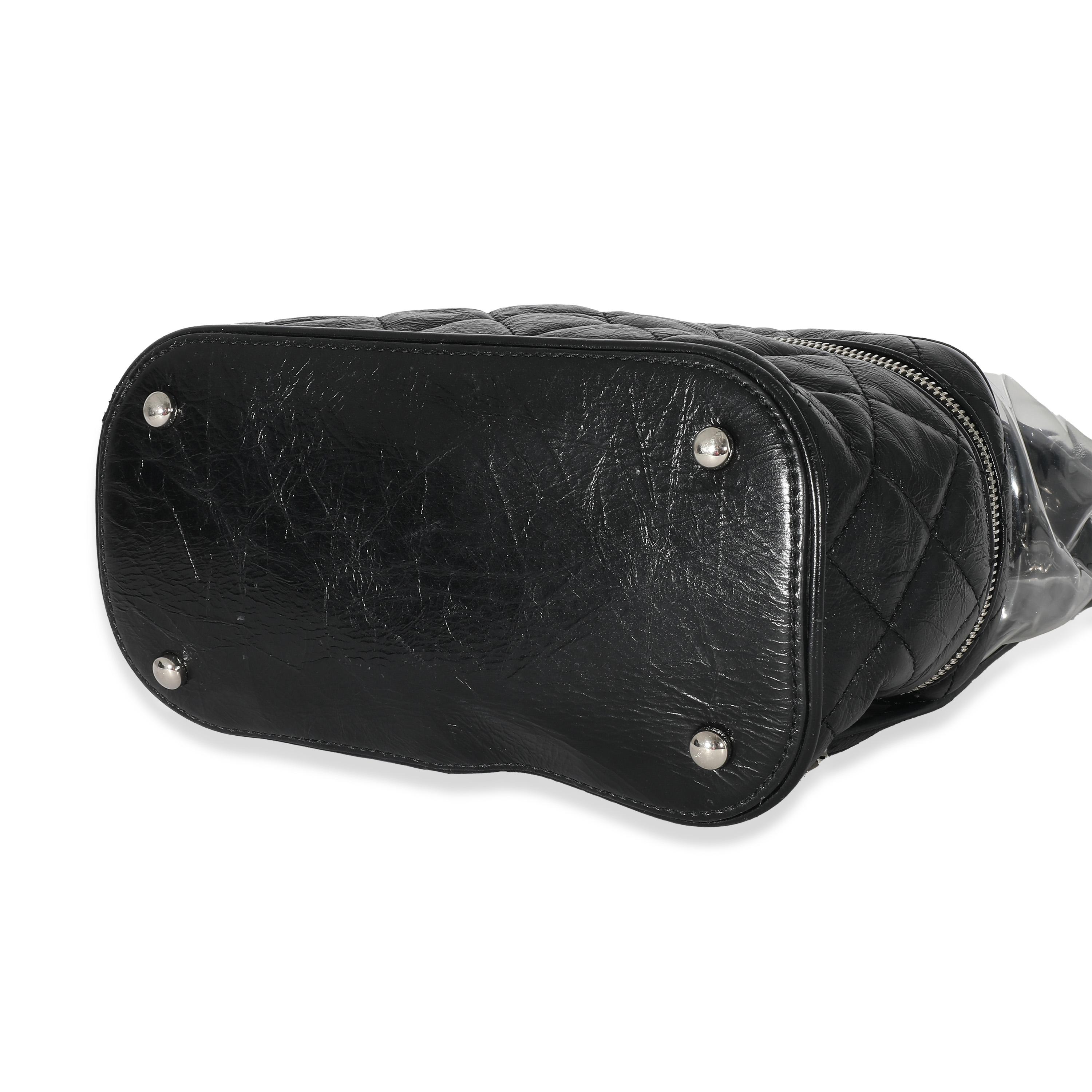 Chanel Black Crumpled Calfskin PVC Small Aquarium Backpack 1