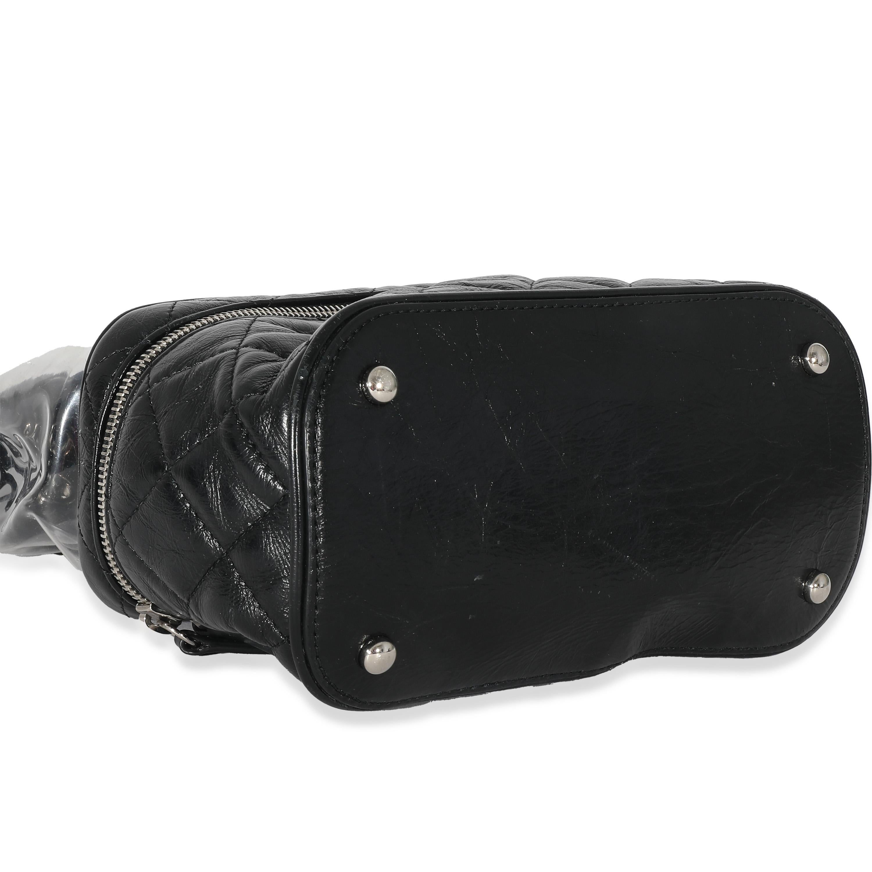 Chanel Black Crumpled Calfskin PVC Small Aquarium Backpack 2