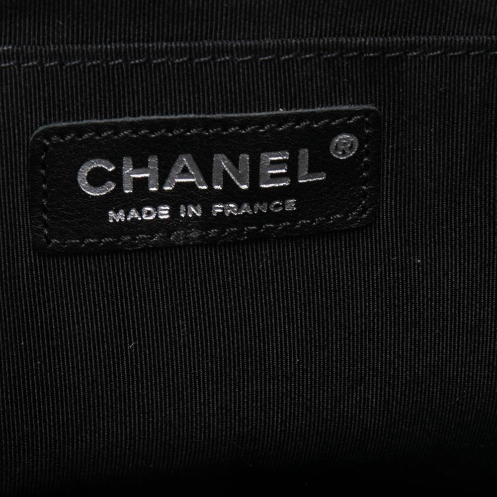 Chanel Black Crystal Embellished Tweed Jumbo Classic Single Flap Bag 4