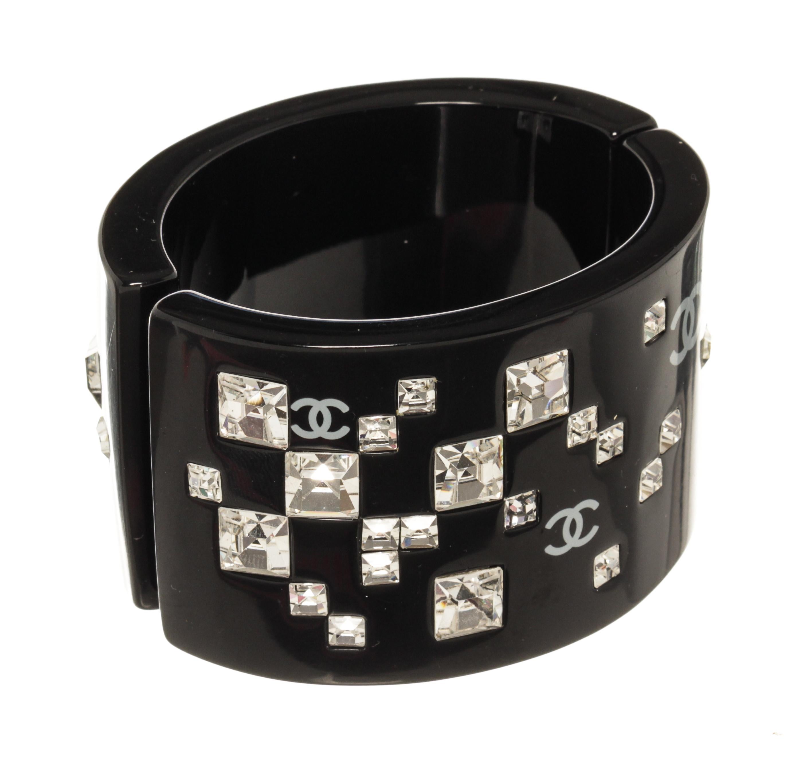 chanel black bangle bracelet