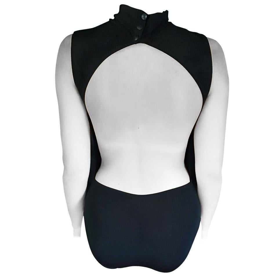 Chanel Black Cutout Back Swimsuit Bodysuit