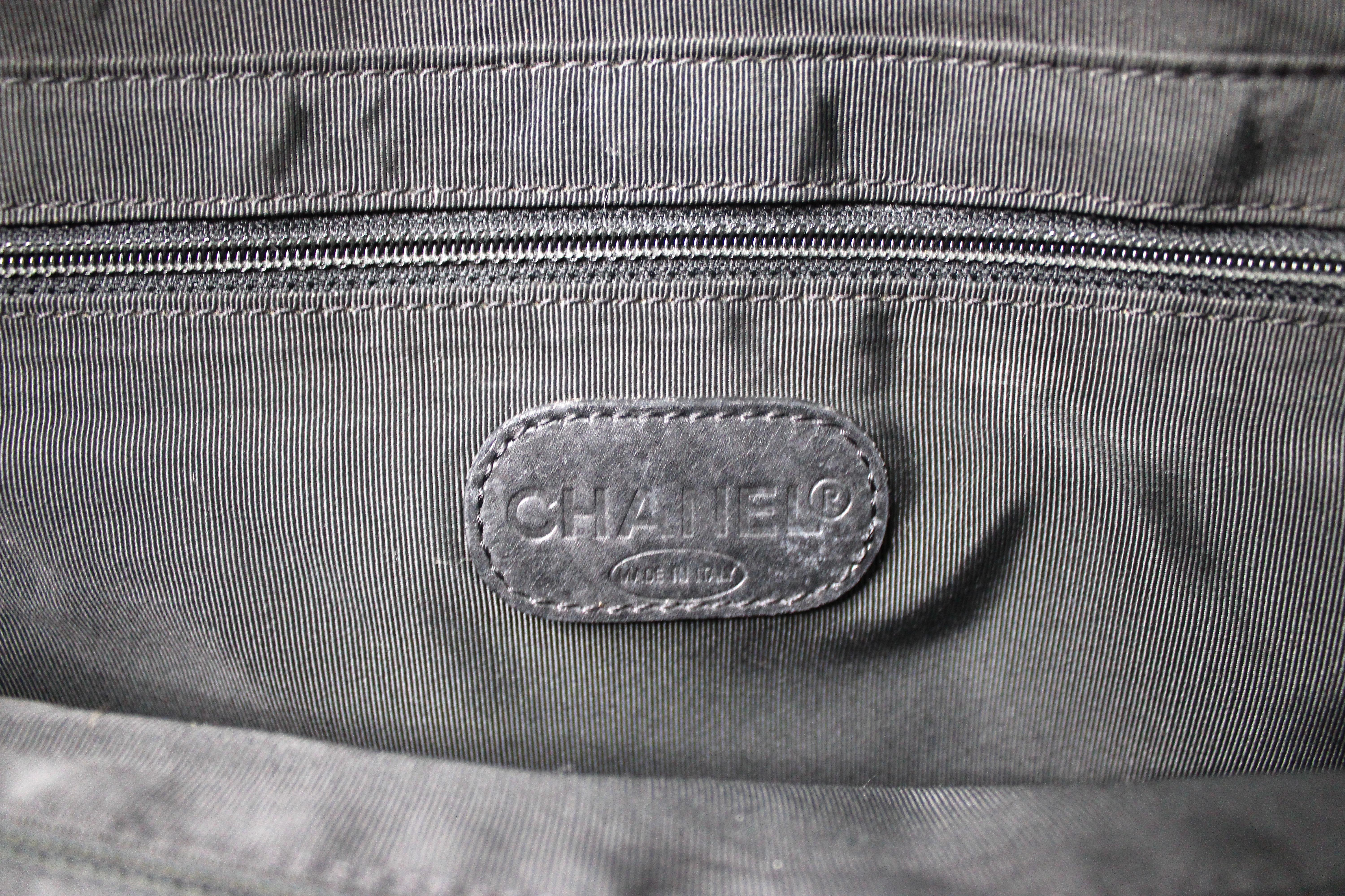 Chanel Black Denim Coco Mark Tote Bag circa Y2K For Sale 7